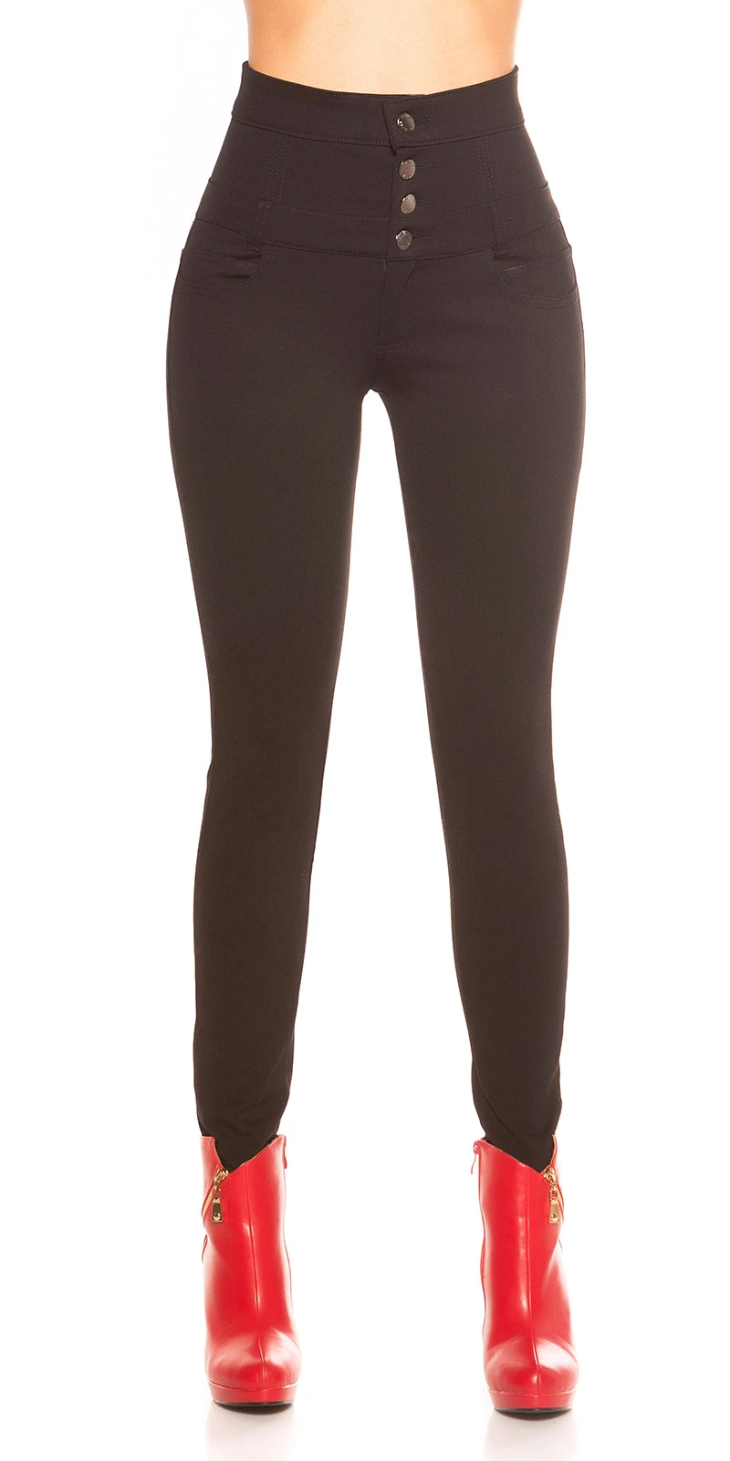 Uni Röhren Hose in Highwaist-Form