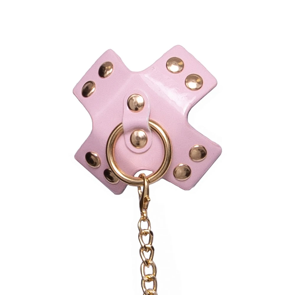 Kreuz Nippelsticker mit abnehmbarer Kette rosé gold mehrfach wiederverwendbar selbstklebend sinnliches Dessous Accessoire Bad Kitty
