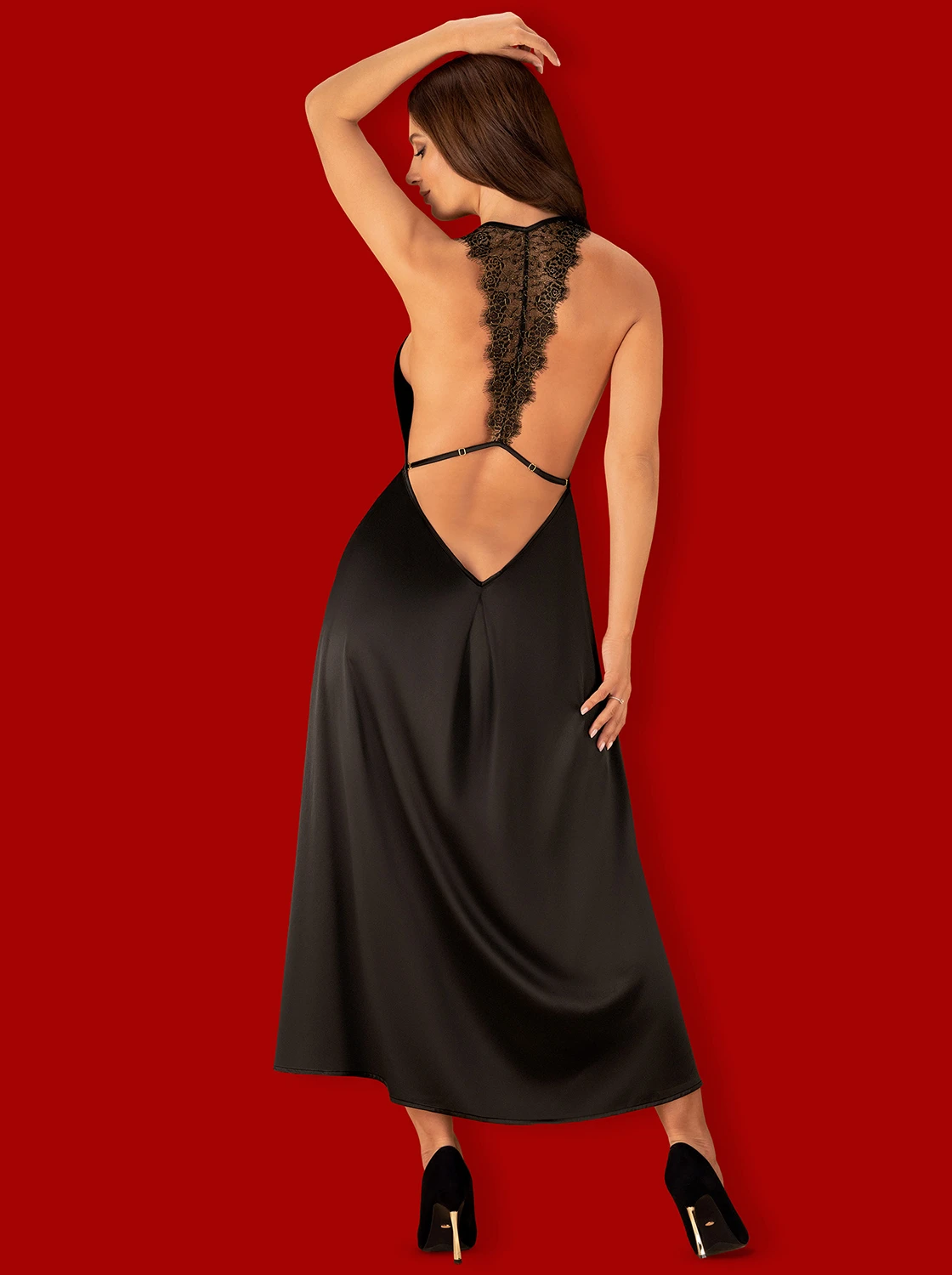 Dessous Negligee Kleid aus Satinmaterial von Obsessive