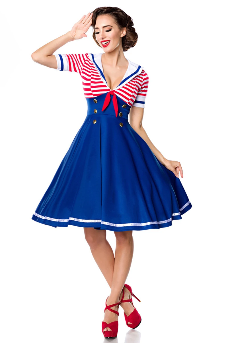 Marinekleid im Retrolook Vintage Matrosenkostüm