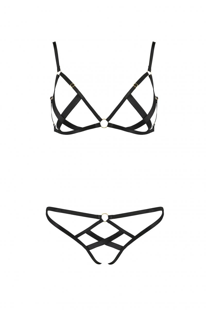 Harness Bondage Dessous Set mit BH und Slip von Passion Dessous