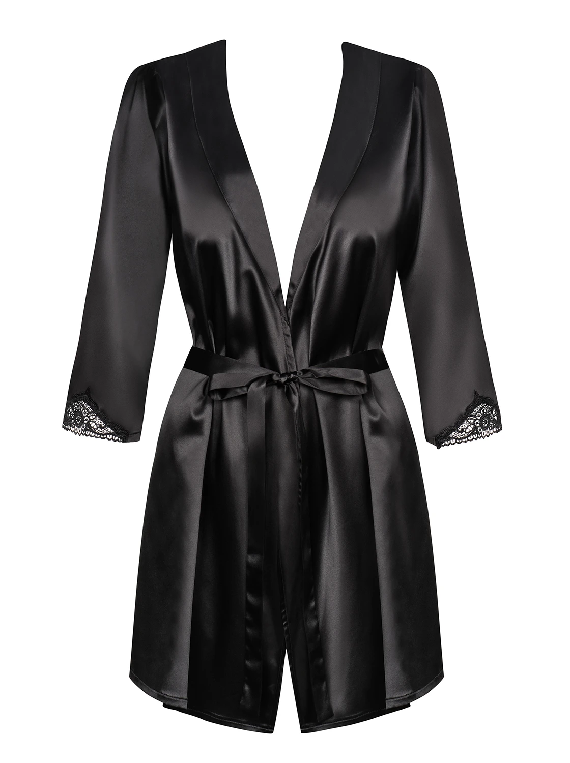 Robe aus glänzendem Satinmaterial