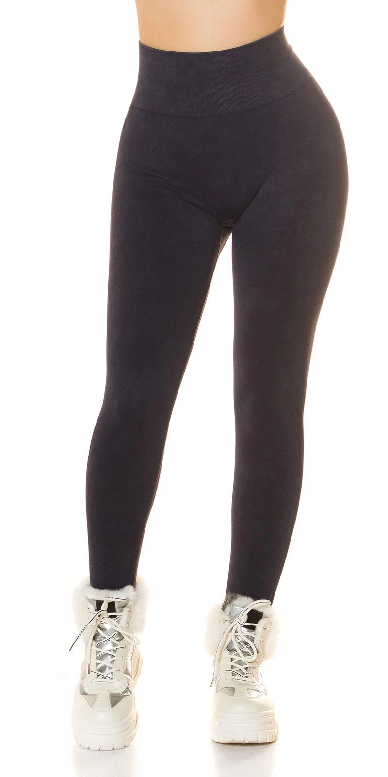 Hochgeschnittene Leggings mit Push-up-Effekt, Bauchkontrolle und modernem Acid-Waschung-Look für einen trendigen Stil Hochgeschnittene Leggings mit Push-up-Effekt, Bauchkontrolle und modernem Acid-Waschung-Look für einen trendigen Stil