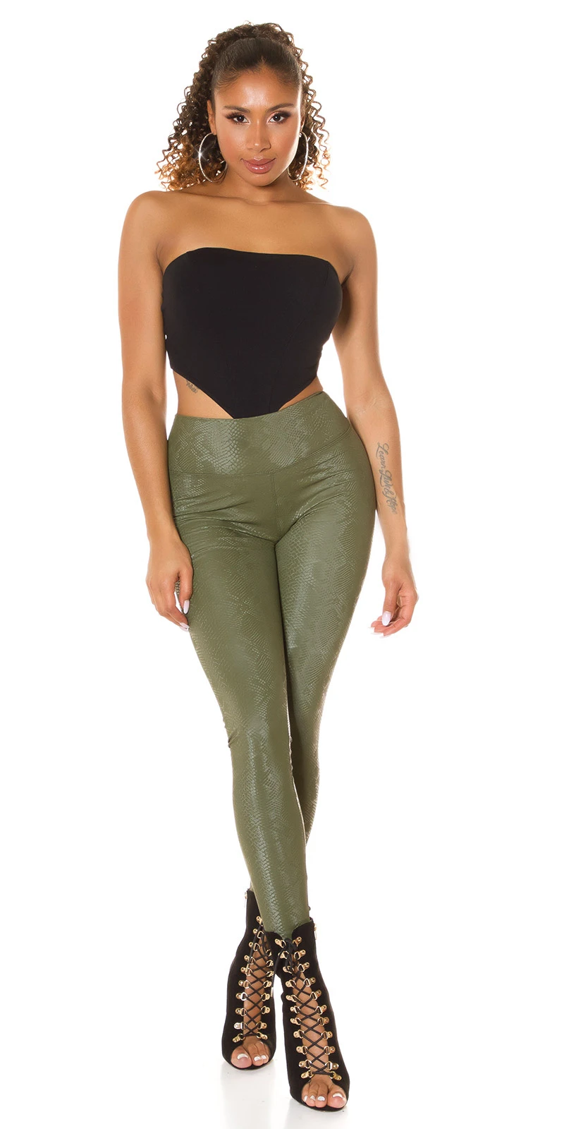 Snake Printed Thermo High Waist Leggings Snake Printed Thermo High Waist Leggings