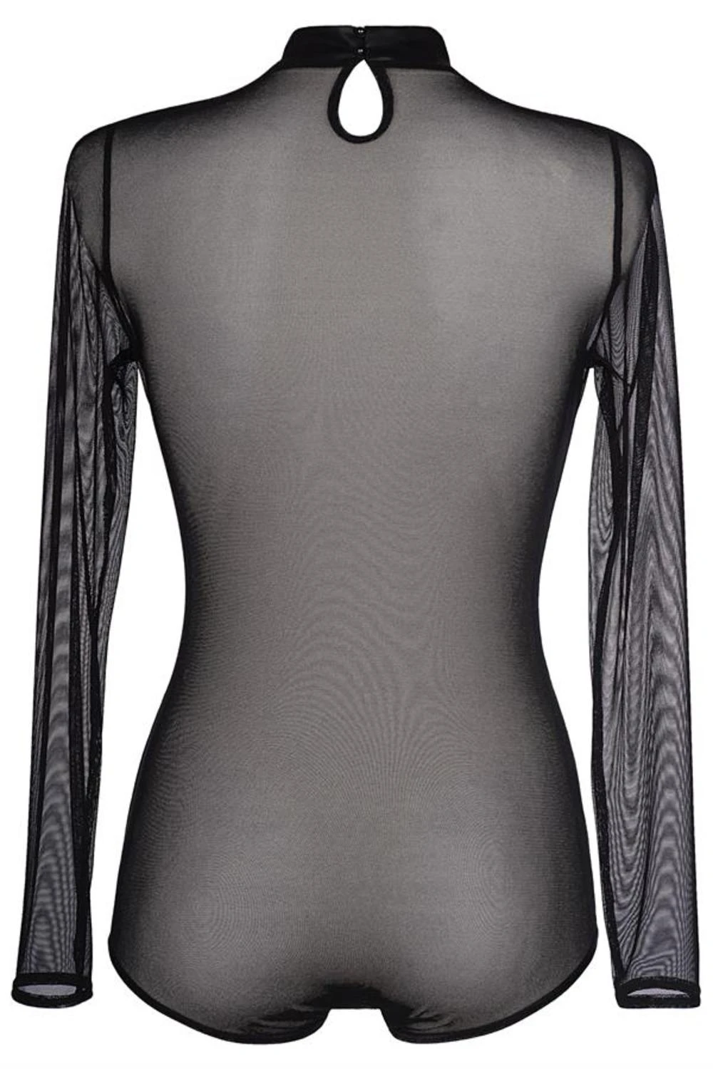 Axami transparenter Tüll-Body mit langen Ärmeln