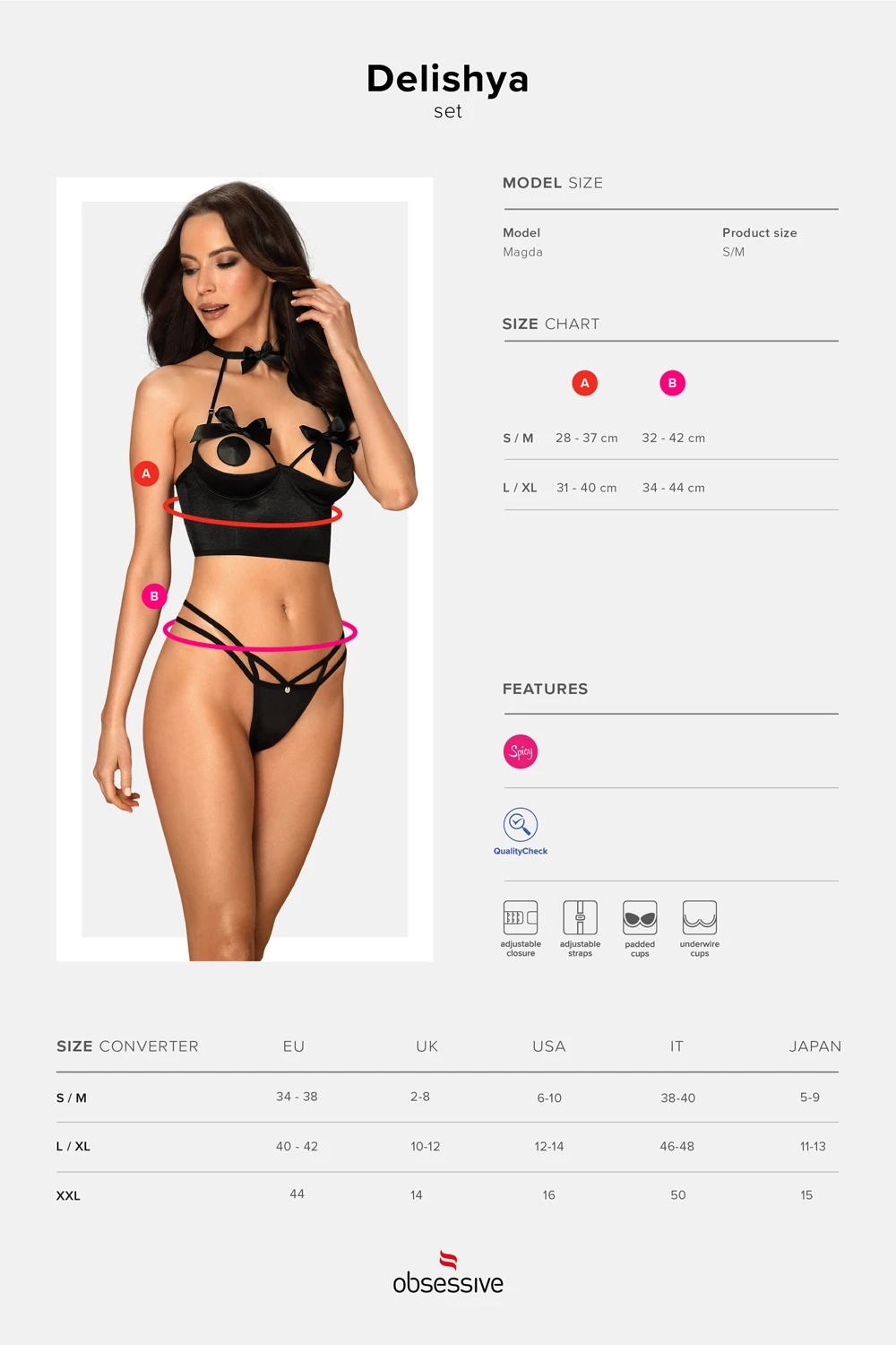 Dessous Set mit süßen Schleifen