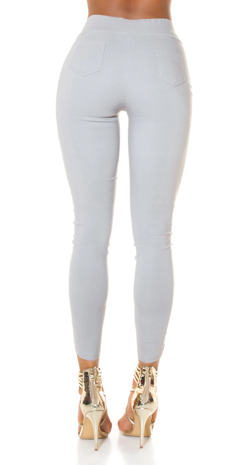 Skinny Business High Waist Leggings Hose mit Deko Knöpfe Skinny Business High Waist Leggings Hose mit Deko Knöpfe