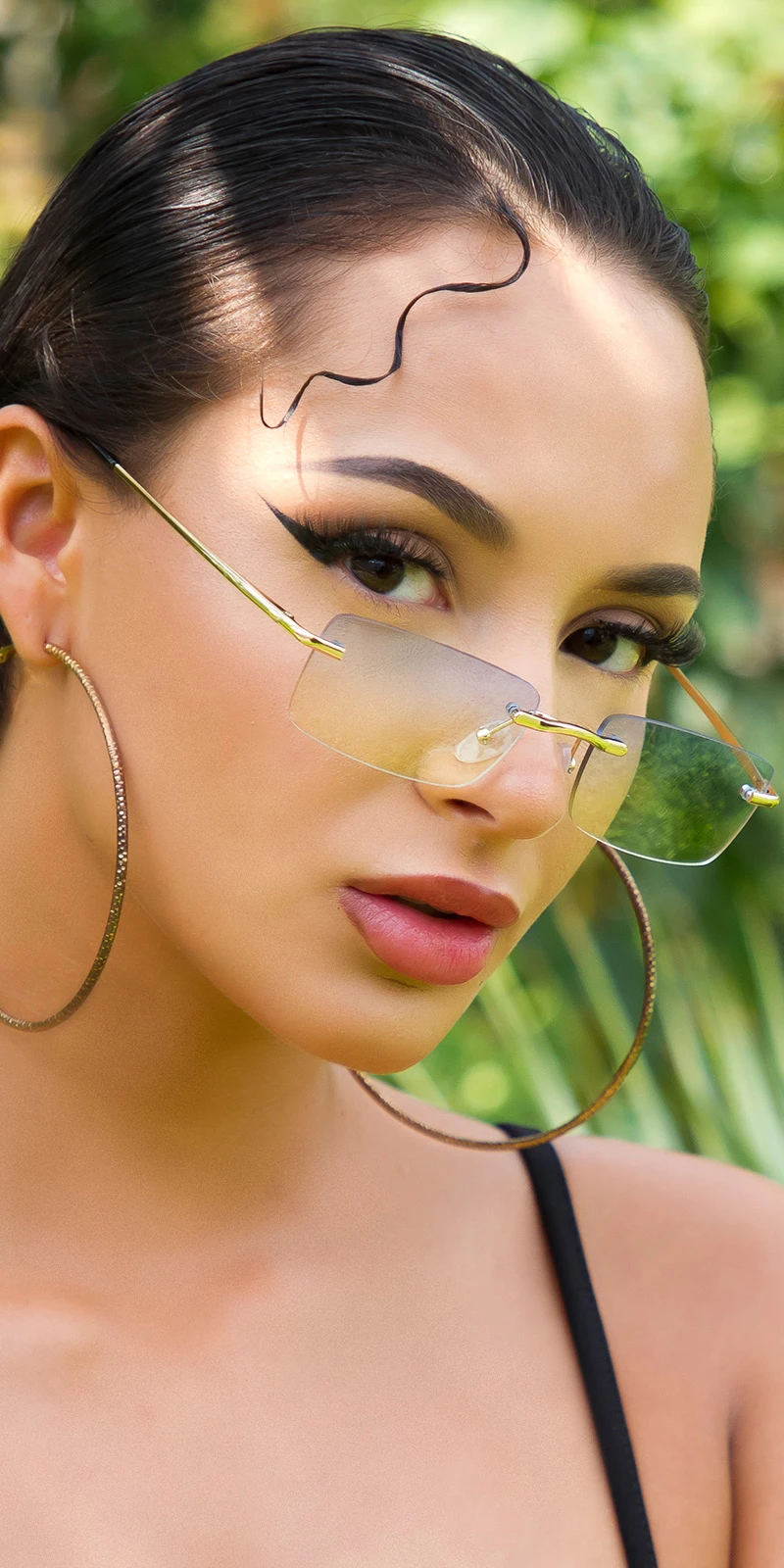 Eckige Fashion Sonnenbrille mit leichter Tönung Eckige Fashion Sonnenbrille mit leichter Tönung