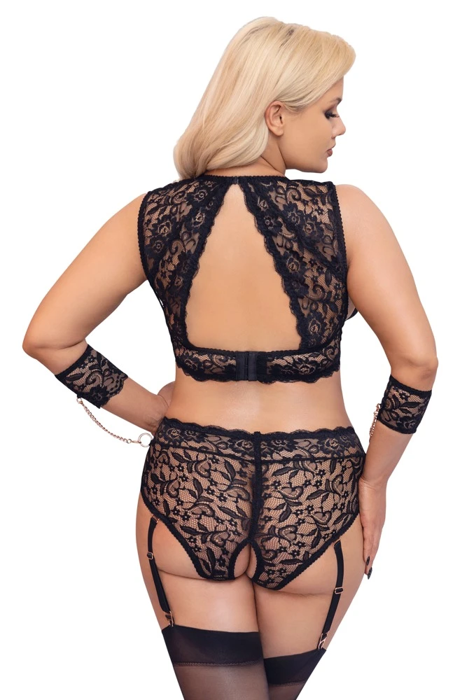 Cottelli Verführerisches Set: Roségoldene Details, Spitze und abnehmbare Extras