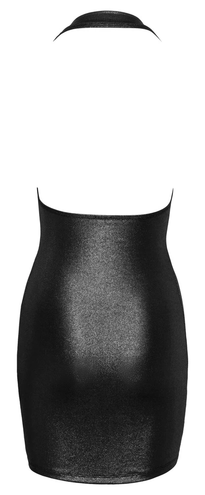 Cottelli PARTY Kleid silber Neckholder - Rückenfrei mit Strassspange am Dekollete