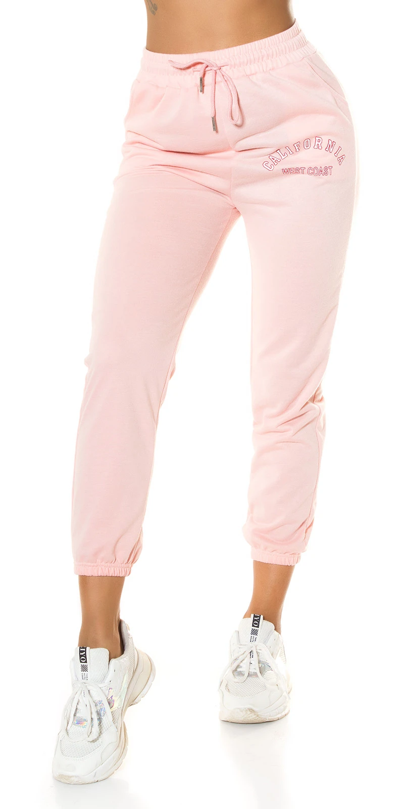 Uni Sport Jogging Hose im High Waist-Style Uni Sport Jogging Hose im High Waist-Style
