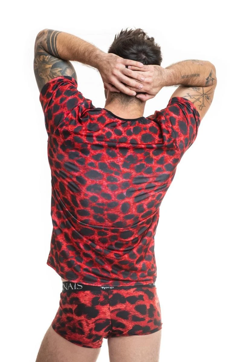 Herren T-Shirt 053568 blickdicht mit Animal Print von Anais for Men