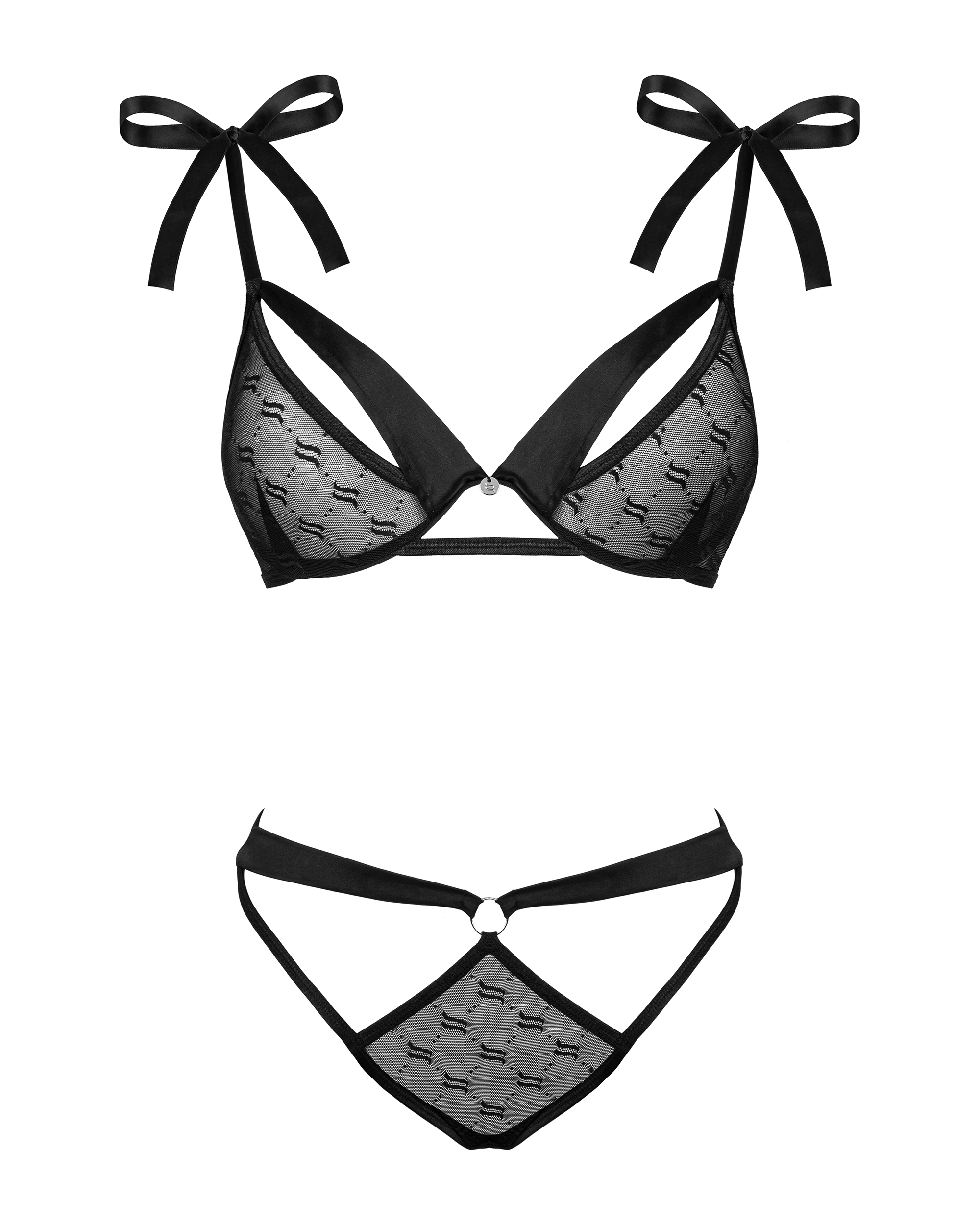 Feminines Dessous Set mit Schleifen von Obsessive