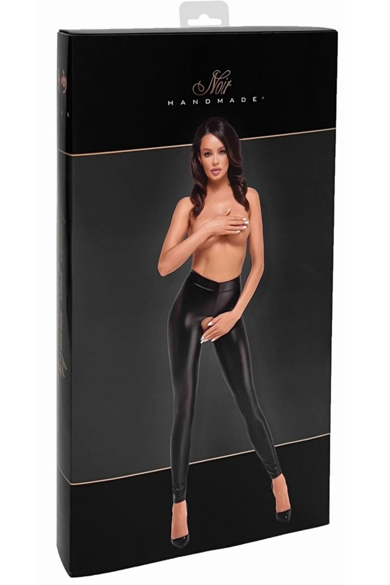 F304 Wetlook Leggings ouvert von Noir Handmade