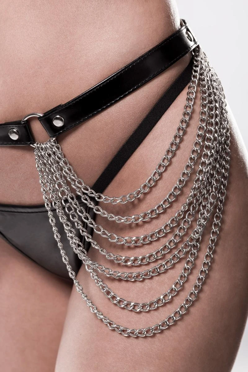 Harness Erotik Kettenset mit Top und String von Grey Velvet