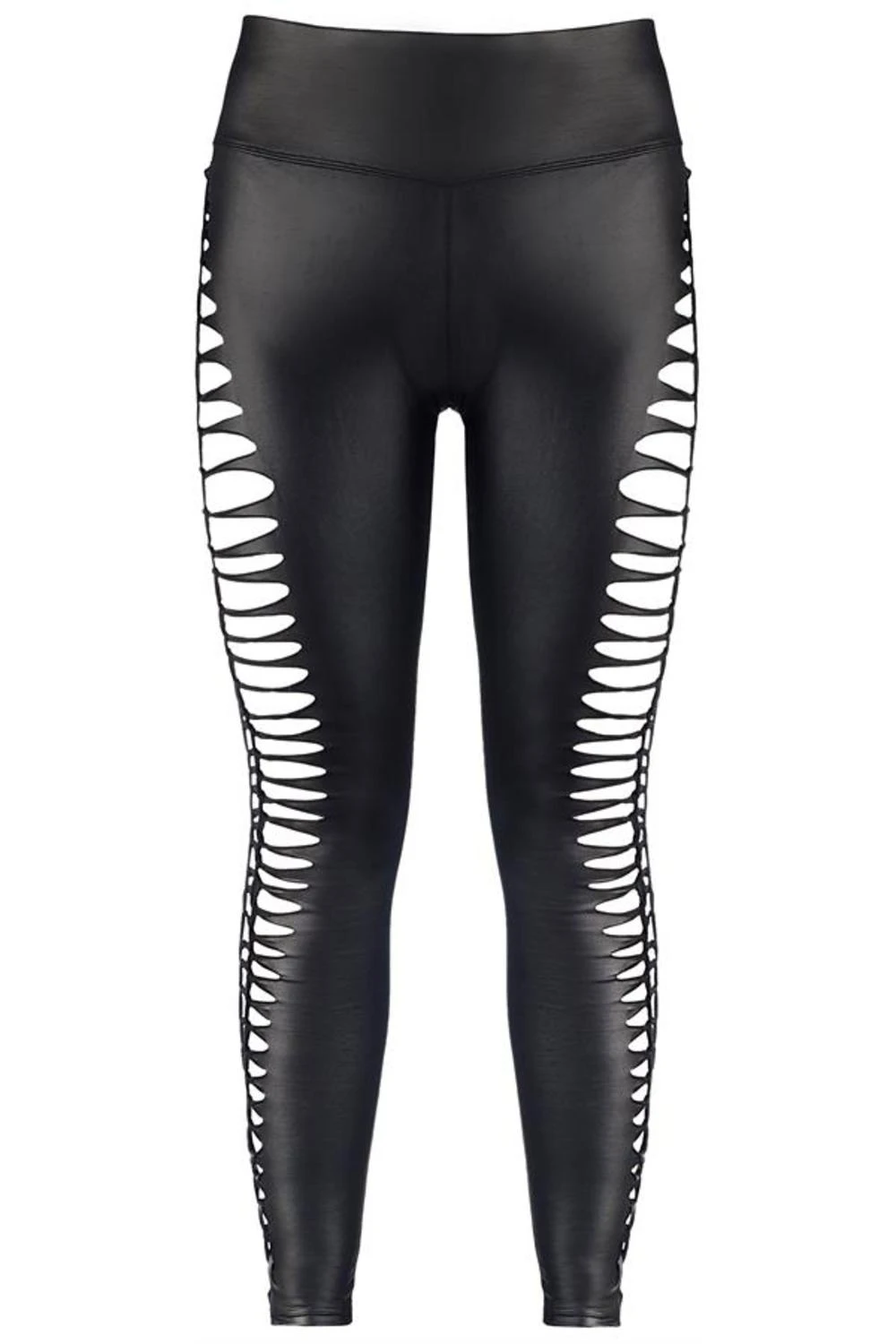 Axami Wetlook Leggings mit seitlichen Cutouts in schwarz