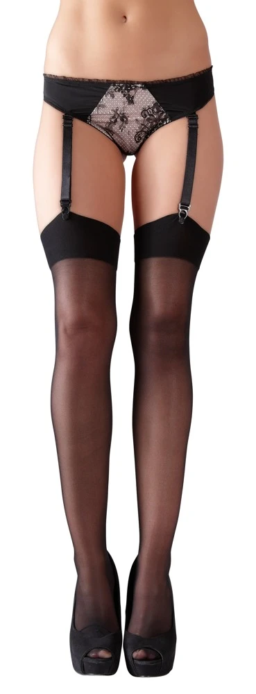 Cottelli Seidige Straps-Strümpfe mit Schlichtem Abschluss in schwarz Cottelli Seidige Straps-Strümpfe mit Schlichtem Abschluss in schwarz
