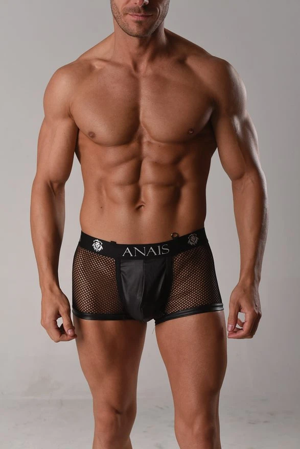 Herren Netz Boxer Shorts 055004 Stylische Herren Boxer Shorts aus hochelastischem Netzmaterial- perfekt für jeden Anlass mit Gummibund & Metallringen!