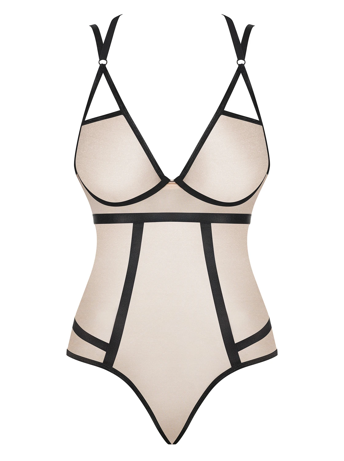 Nude Body mit Streifendesign
