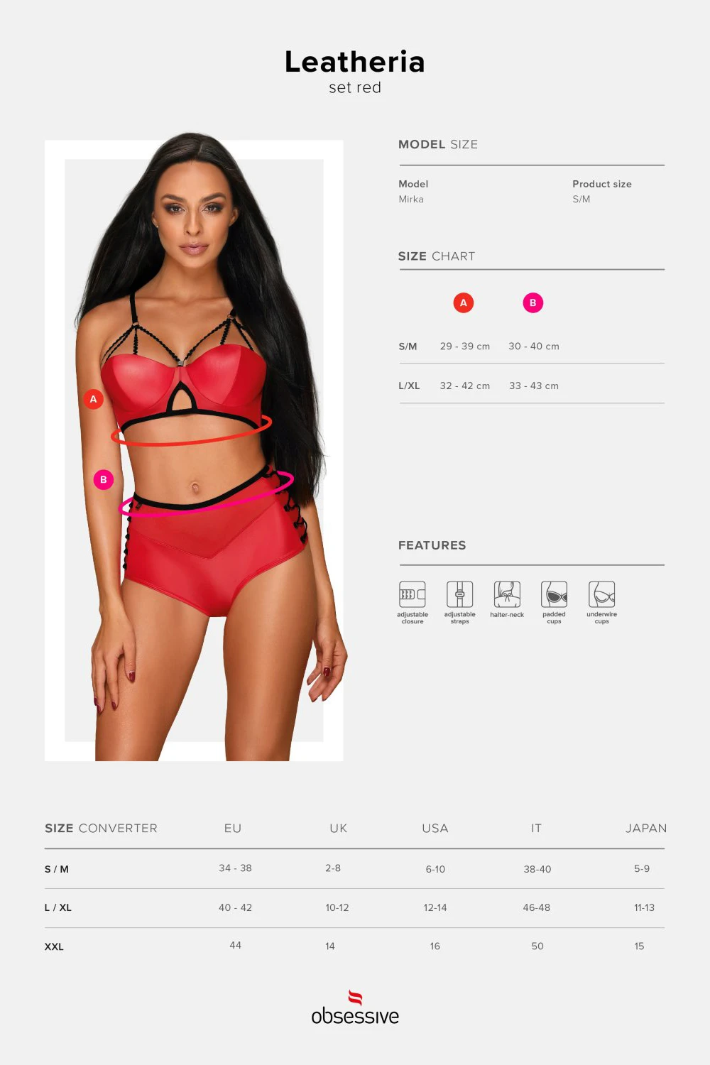 Scharfes Wetlook Dessous Set
