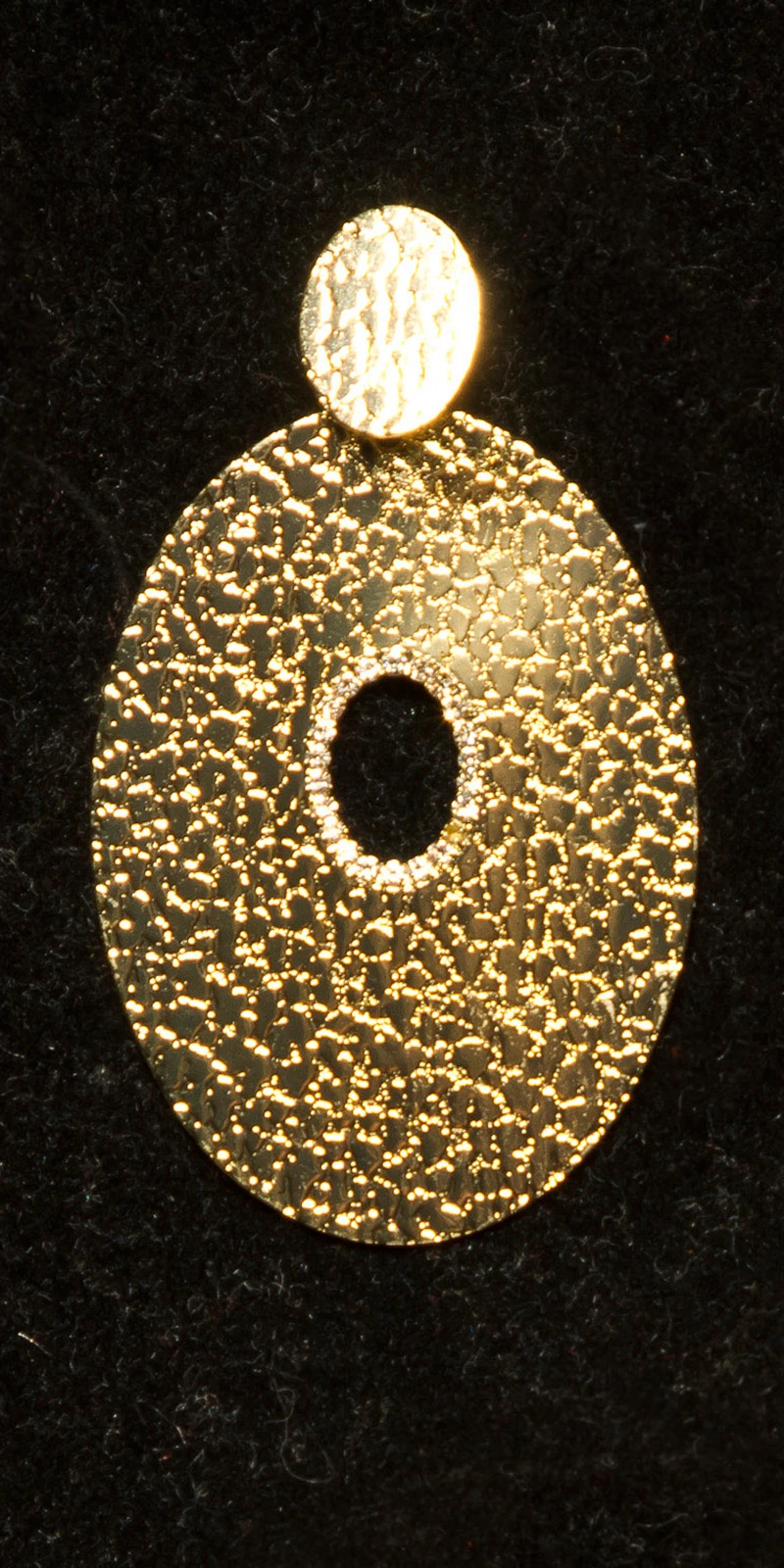 XL Rund Ohrstecker Ohrhänger mit Deko Strass