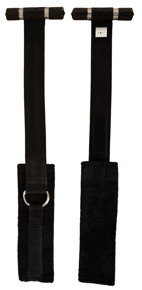 Bad Kitty Over the Door Restra, Bad Kitty Türfesseln mit gepolsterten Handfesseln Bondage Set Türfessel BDSM Fesselset verstellbar diskret schwarz