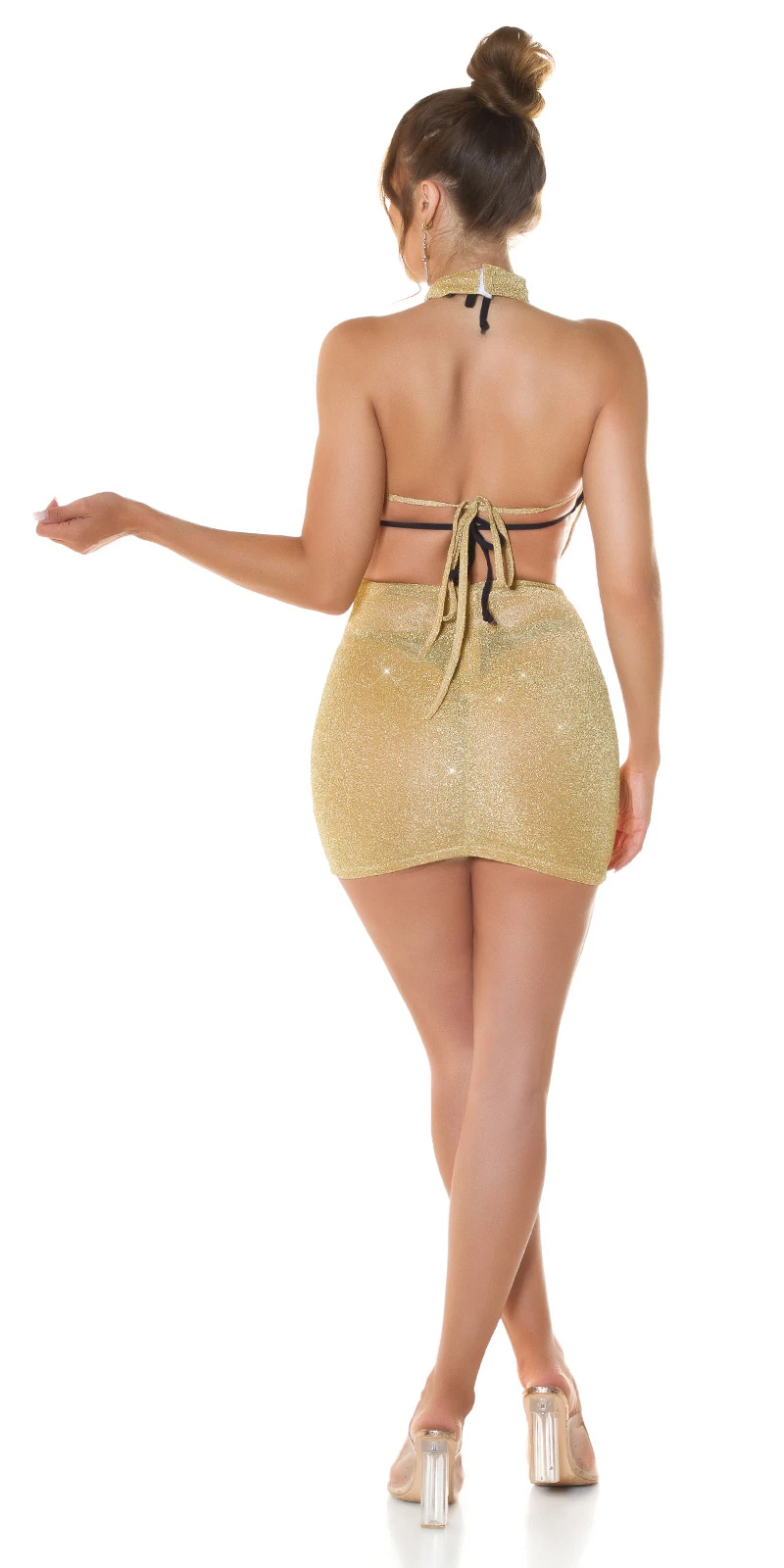 Glamour Gogo Cover-Up Turtle-Neck Minikleid Rückenfrei Glamour Gogo Cover-Up Turtle-Neck Minikleid Rückenfrei