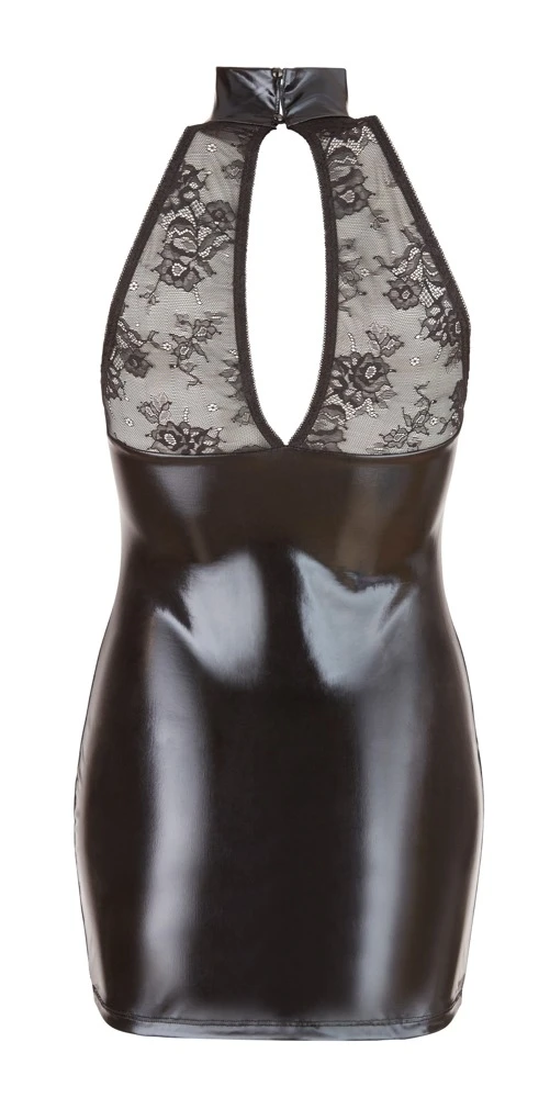 Cottelli PARTY Kleid mit Spitze enges kurzes Kleid im Wetlook
