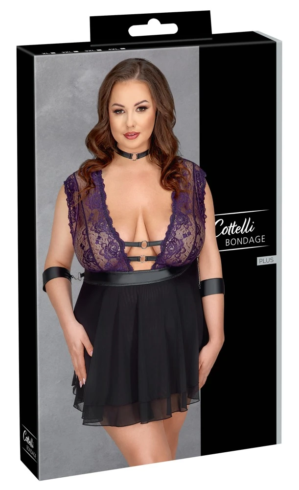 Cottelli Verlockende Versuchung: Babydoll-Set mit edlen Details und verführerischem Design