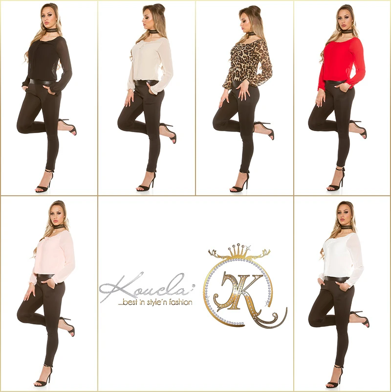 Chic Maxi Business Jumpsuit mit Blusen-Effekt und Deko Gürtel Chic Maxi Business Jumpsuit mit Blusen-Effekt und Deko Gürtel