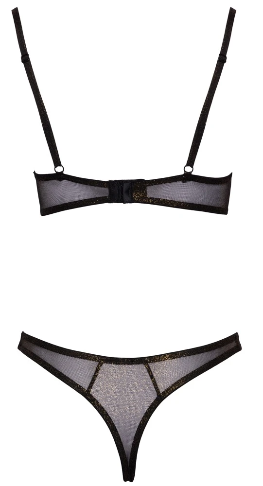 Cottelli LINGERIE Feinnetz Bügel-BH und Riostring geformt