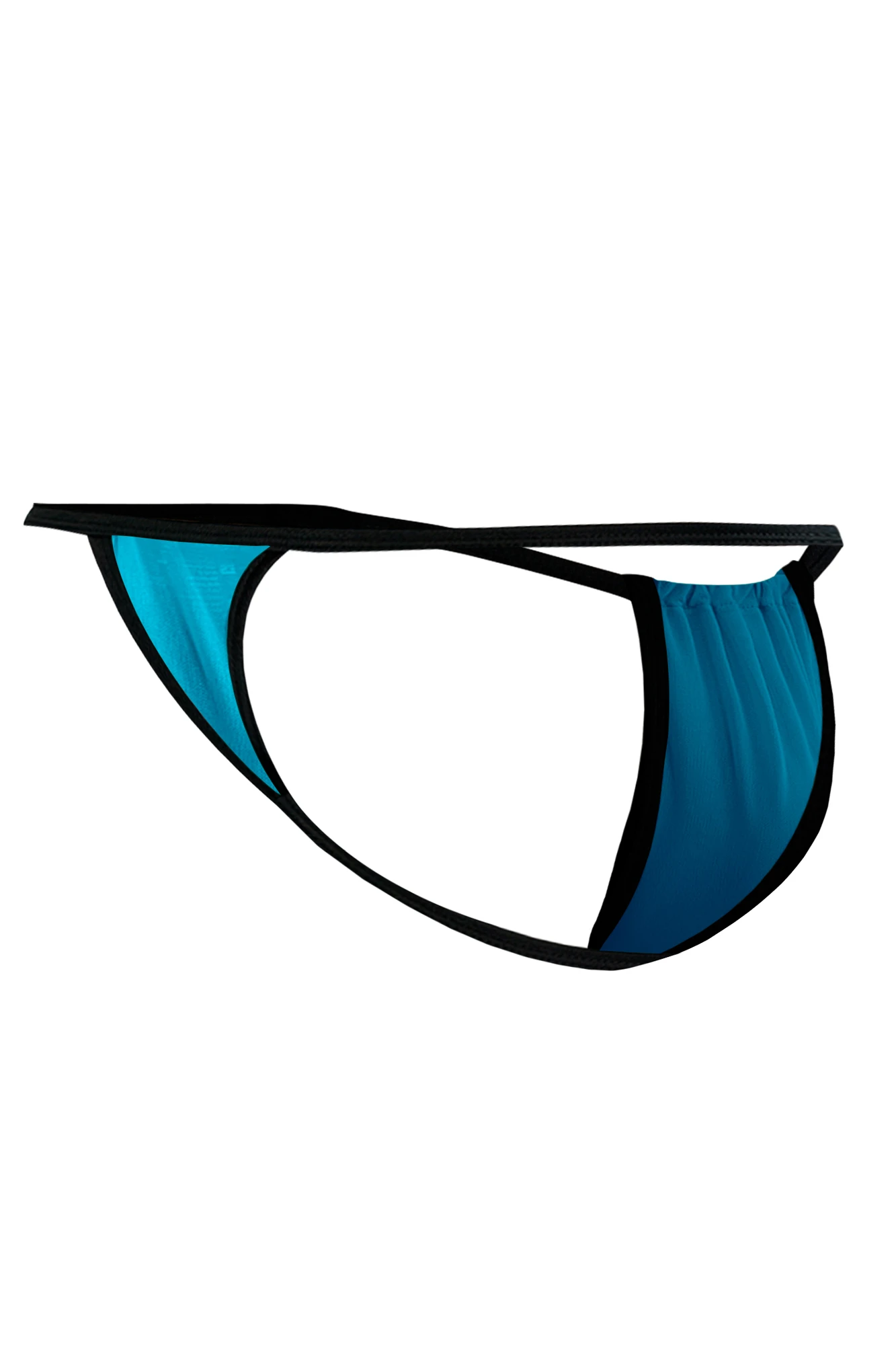 Türkis Knapper String aus weichem, transparentem Netzstoff mit zusammenschiebbarem Suspensorium und markantem Frontlogo CUT4MEN Netz Pouch C4MSPX04