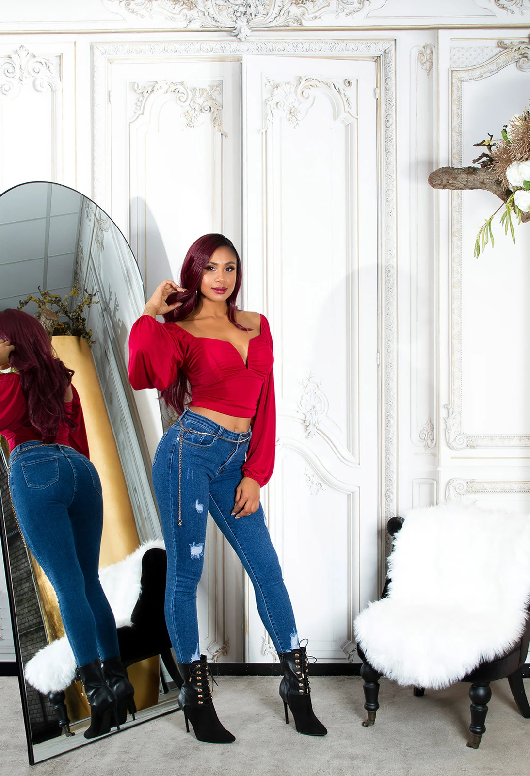 Used Look High Waist Skinny 7/8 Jeans Used Look High Waist Skinny 7/8 Jeans
