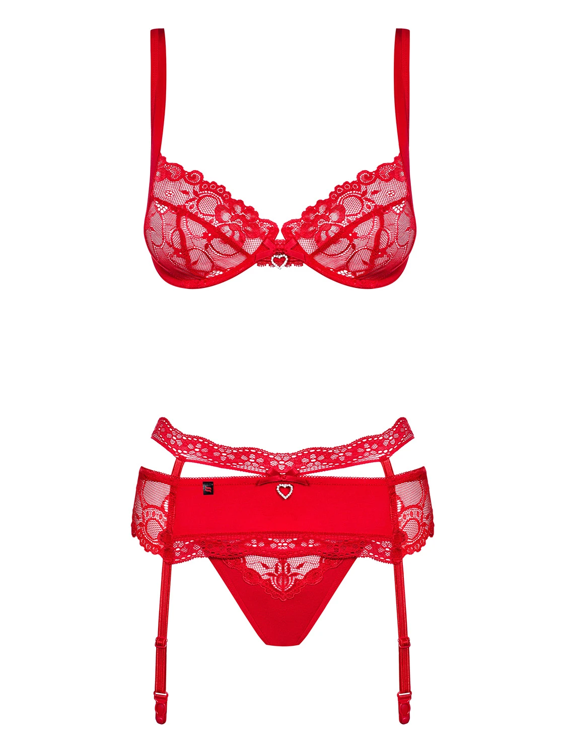 Dessous Set aus floraler Spitze von Obsessive Dessous Set aus floraler Spitze von Obsessive