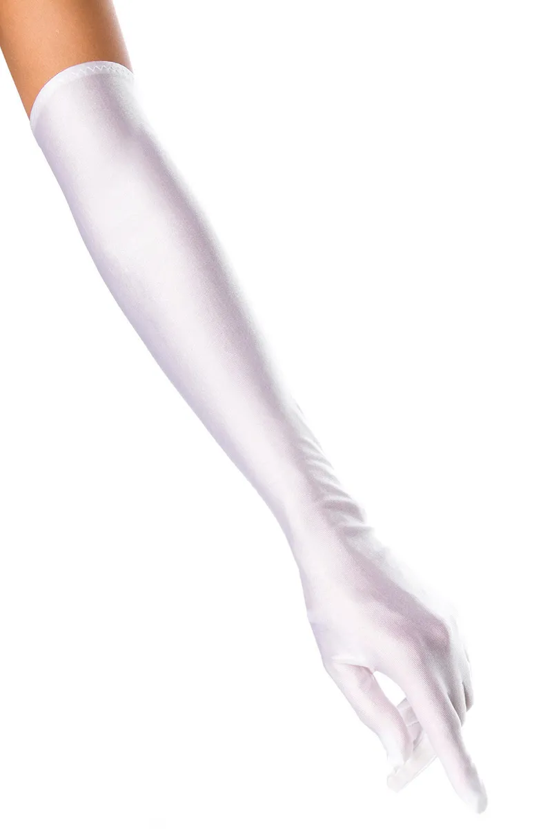 1 Paar Ultralange Handschuhe aus glänzendem Satin 1 Paar Ultralange Handschuhe aus glänzendem Satin