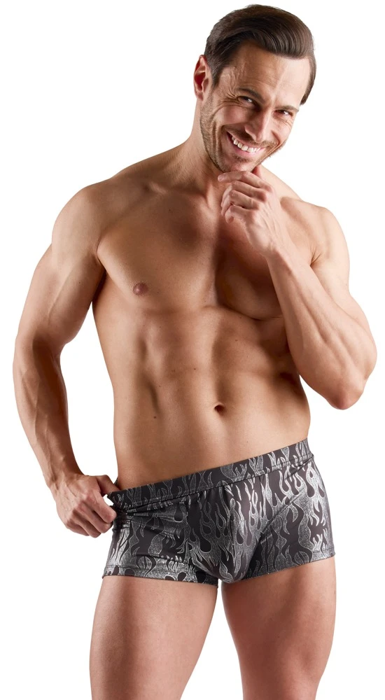 Betonende Pants Schwarz-Silber im Mystic-Metallic-Look von Svenjoyment – sexy glänzend, körpernah geschnitten und elastisch für maskuline Ausstrahlung Betonende Pants Schwarz-Silber im Mystic-Metallic-Look von Svenjoyment – sexy glänzend, körpernah geschnitten und elastisch für maskuline Ausstrahlung