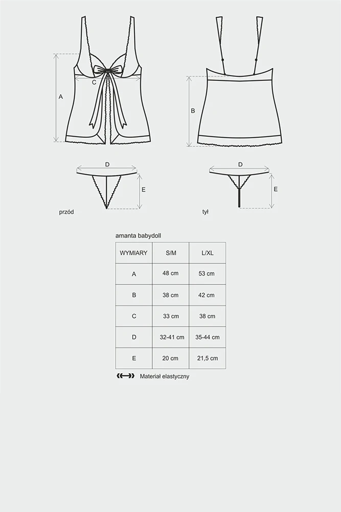 Verführerisches Babydoll inkl. Spitzen String