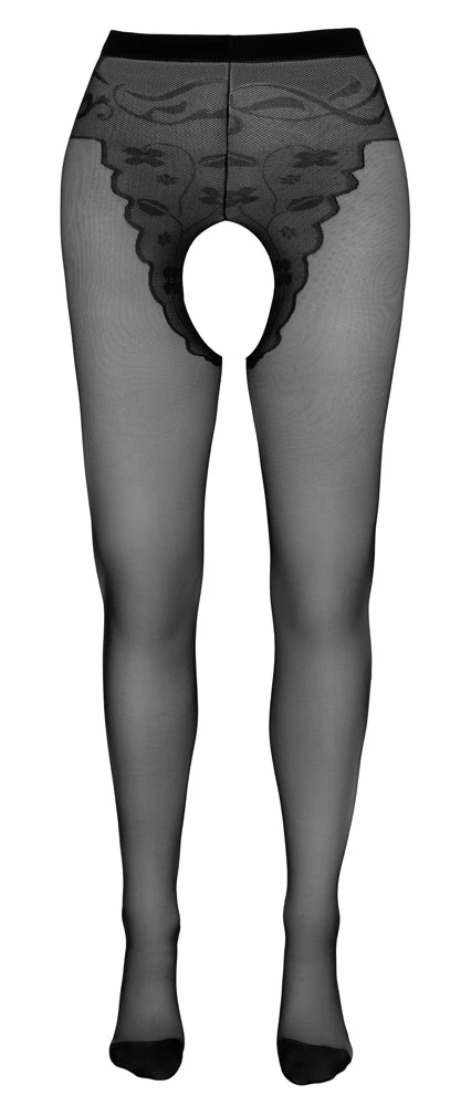 Cottelli Verführerische Eleganz: Die Straps-Strumpfhose mit offenem Schritt und raffinierten Details