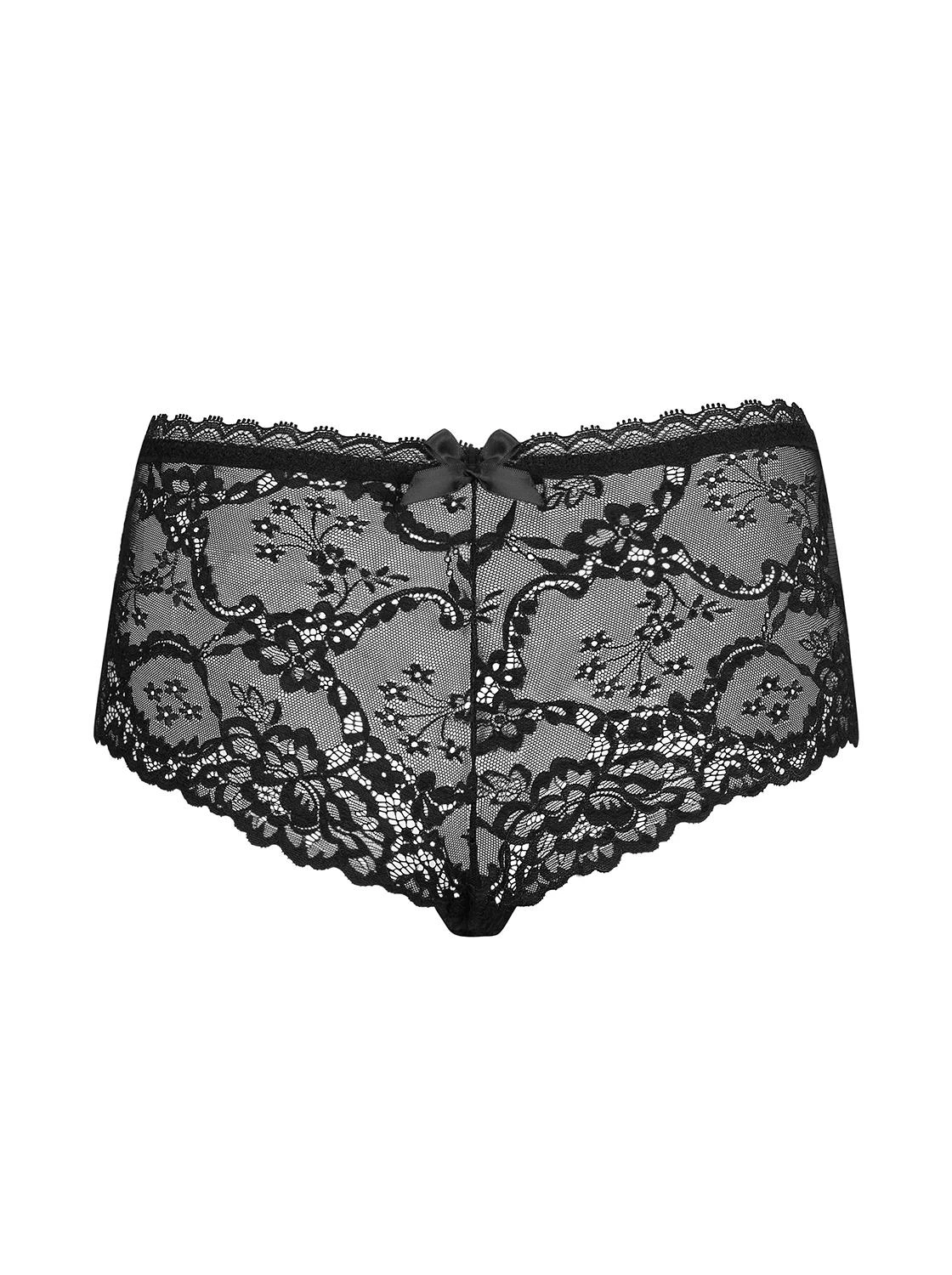 Shorties aus elastischer Spitze mit floralem Muster Shorties aus elastischer Spitze mit floralem Muster