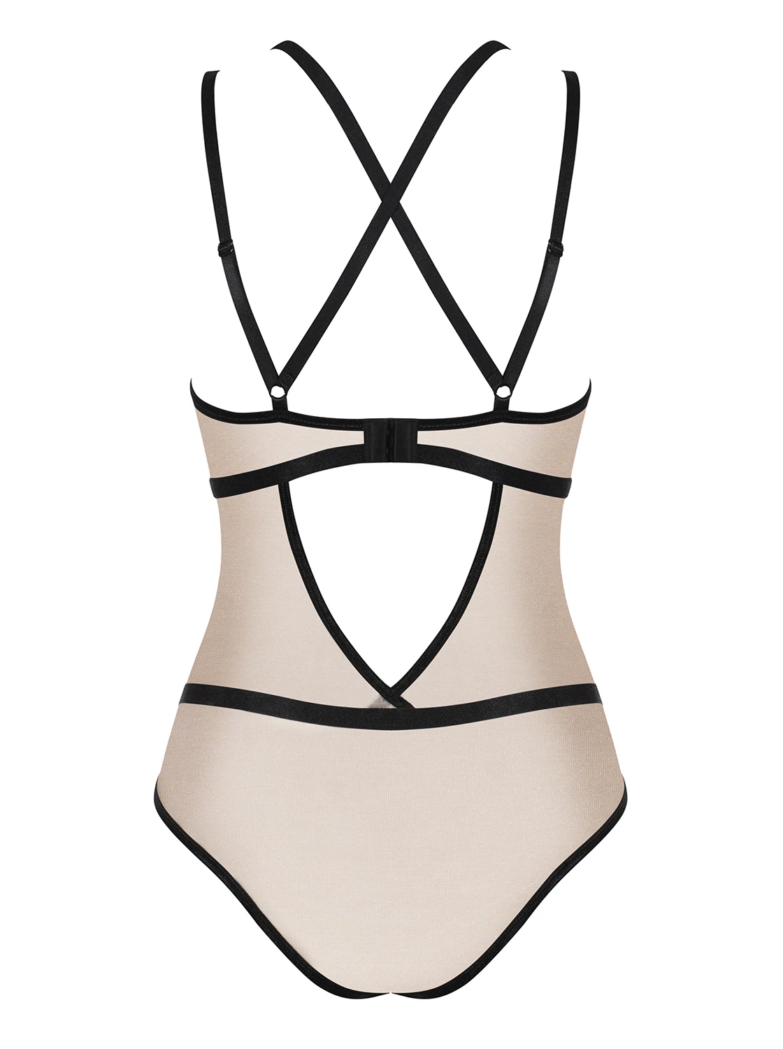 Nude Body mit Streifendesign