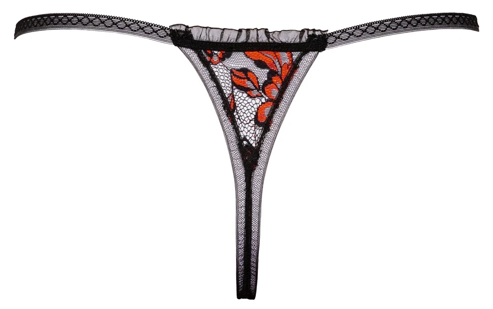 Cottelli LINGERIE Rio String ouvert Perle stimulierender Schrittkette im Schritt