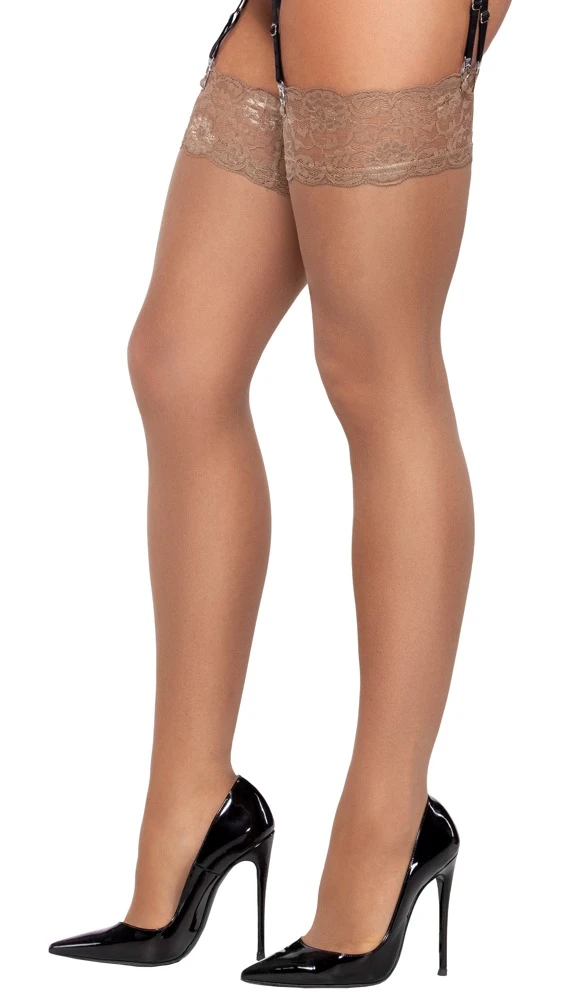 Haut,  seidige Straps-Strümpfe mit breitem Spitzen-Abschluss – 20 den pure Sinnlichkeit für stilvolle Auftritte mit Klasse Haut,  seidige Straps-Strümpfe mit breitem Spitzen-Abschluss – 20 den pure Sinnlichkeit für stilvolle Auftritte mit Klasse