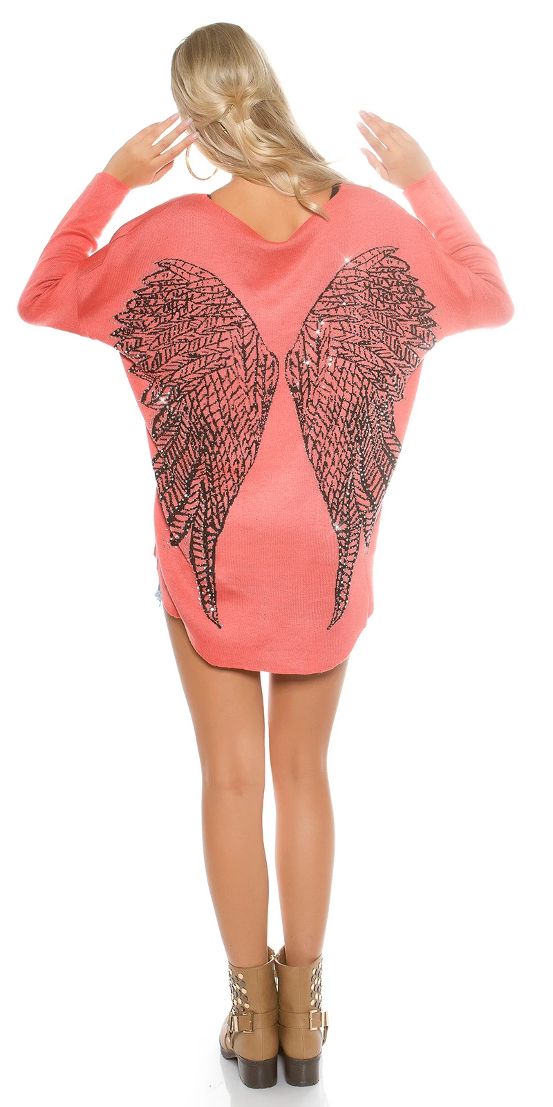 Trendy KouCla Pulli mit Engelsflügeln und Strass Trendy KouCla Pulli mit Engelsflügeln und Strass