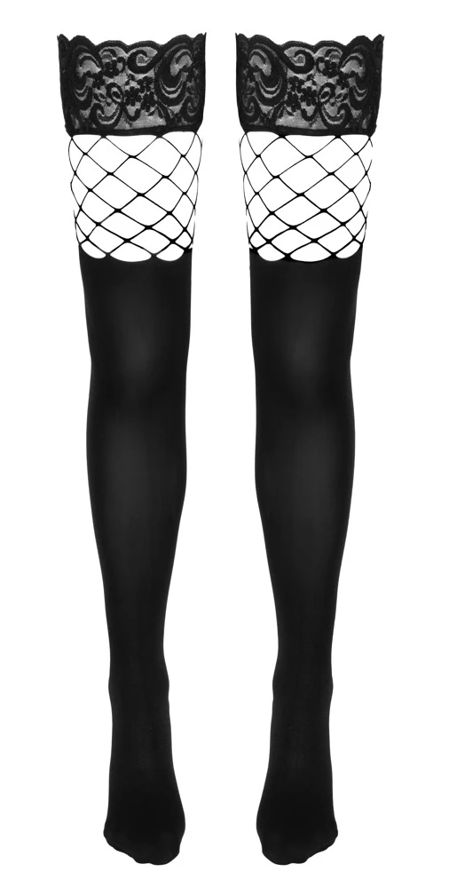 Cottelli Vielseitiger Stil: Der raffinierte 2-in-1 Overknee-Look mit Blickdicht- und Netzstrumpf