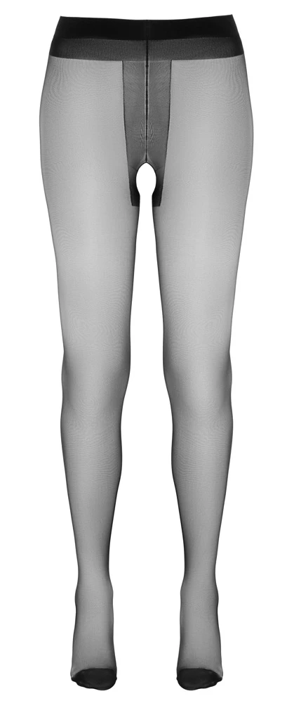 Cottelli Sinnliche Verlockung: Die Satin Sheer Glanz Strumpfhose mit verführerisch offenem Schritt