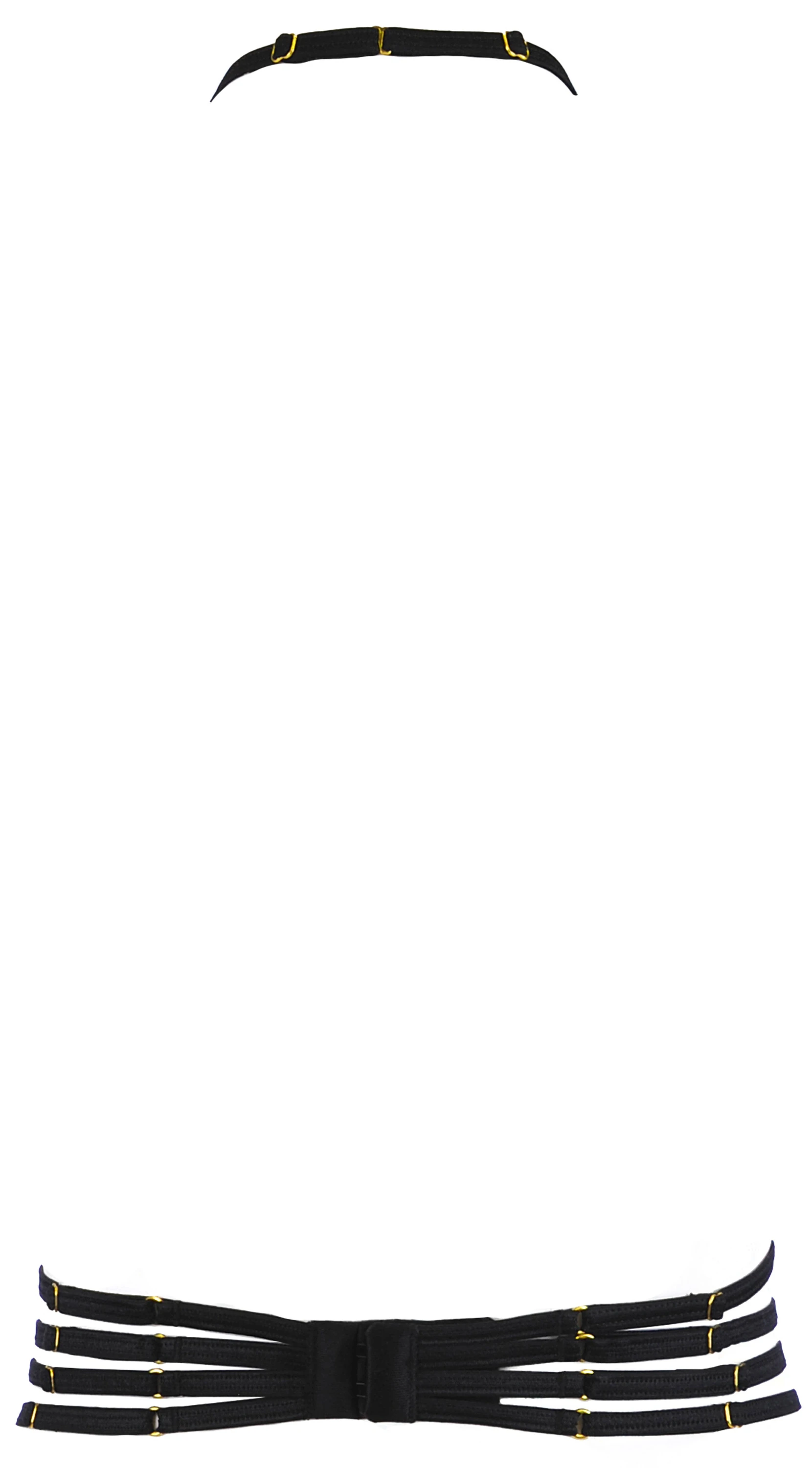 Axami Strumpfhalter V-12042 Spitze erotisch Reizwäsche verstellbar Golddetails Dessous Set perfekt kombinierbar