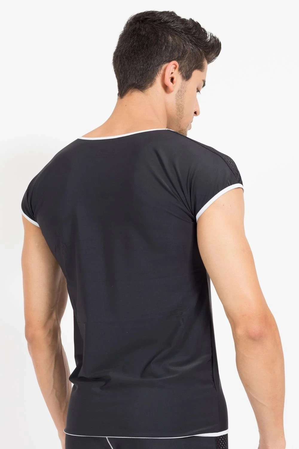 Herren V-Shirt 43-77 dehnbar mit Druckknöpfe von Look Me