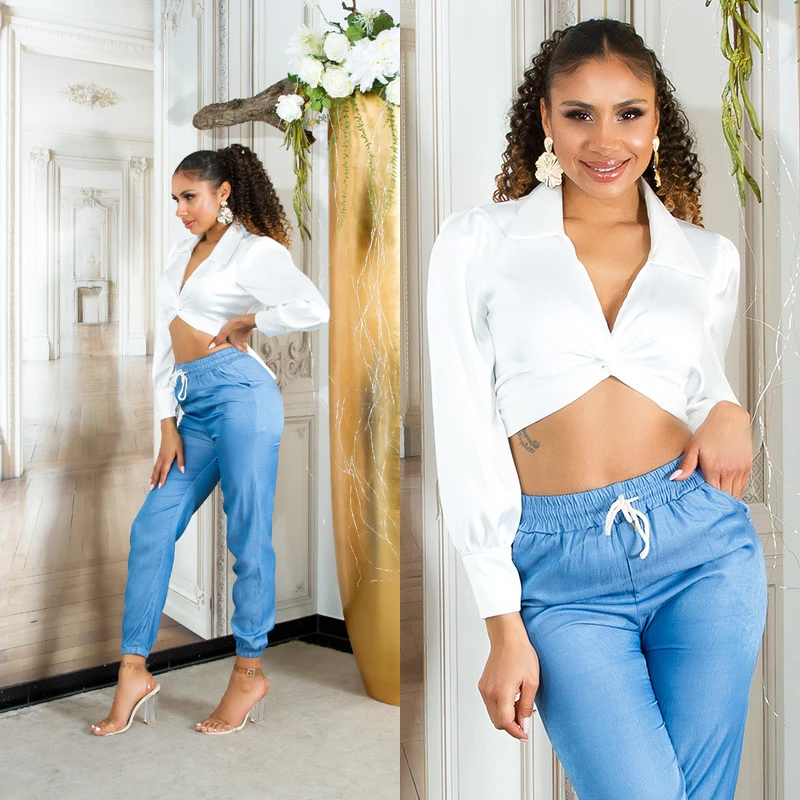 Stylo High Waist Jeans Look Jogger Hose Stylo High Waist Jeans Look Jogger Hose