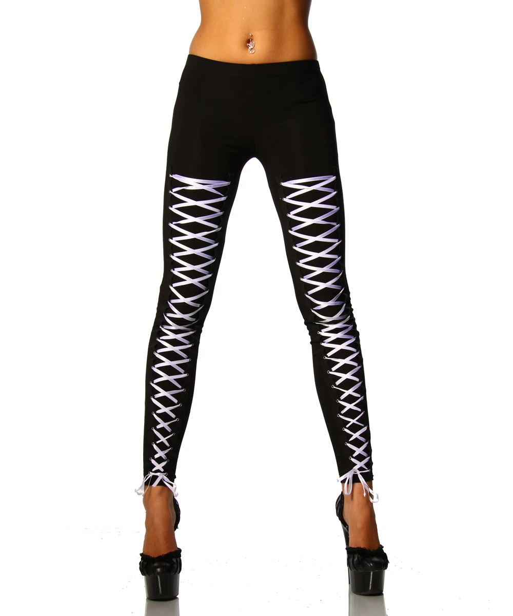 Außergewöhnliche Leggings mit auffälliger Schnürung