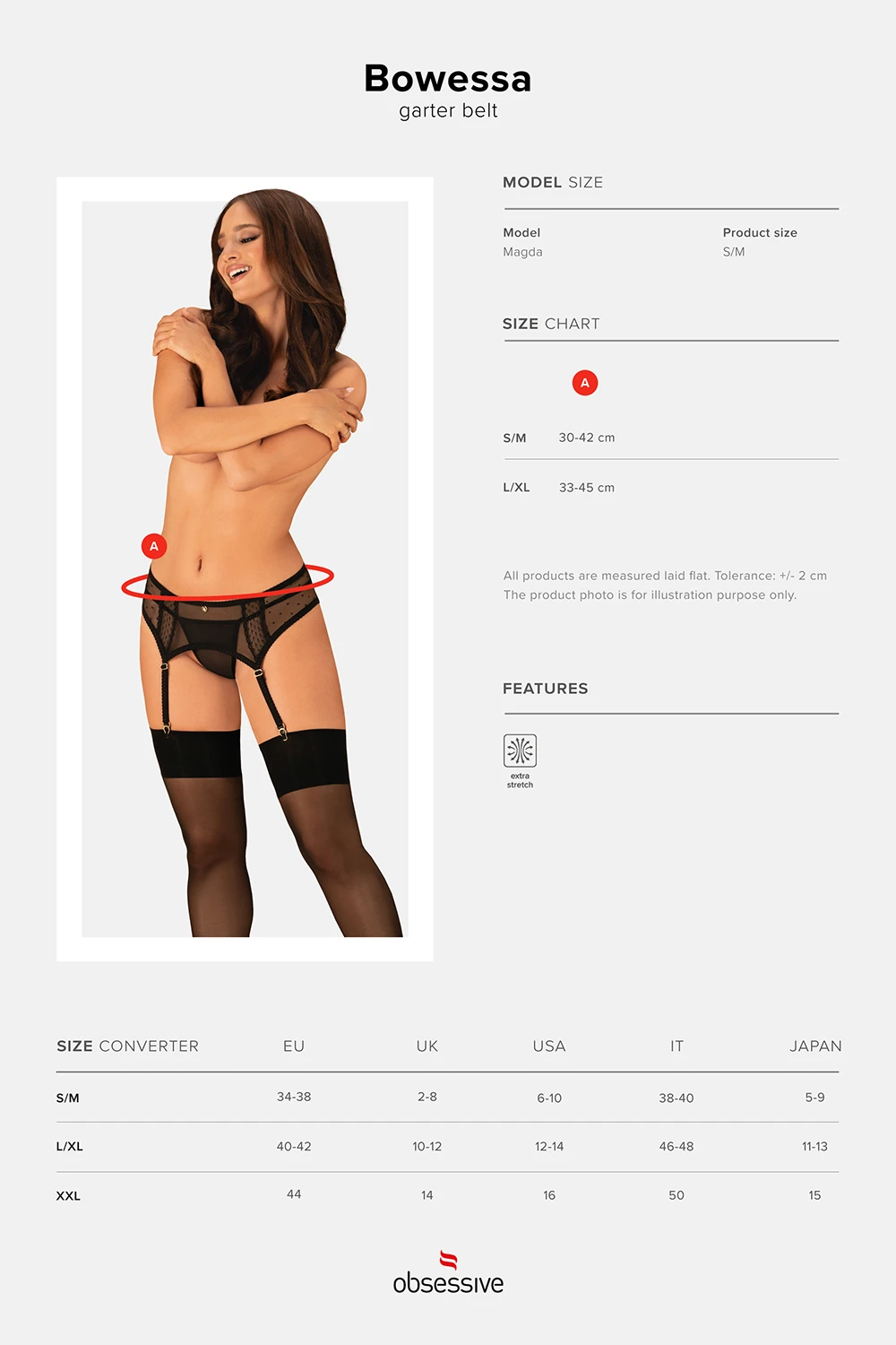 Bowessa Garter Belt Größe: S/M Bowessa Garter Belt Größe: S/M